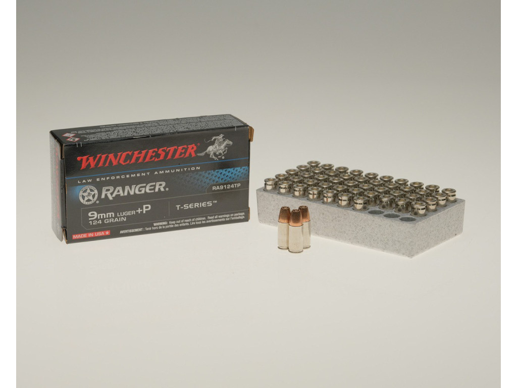 Winchester Ammunition, 9×19mm Parabellum, 124 gr, T-Series +P [50]